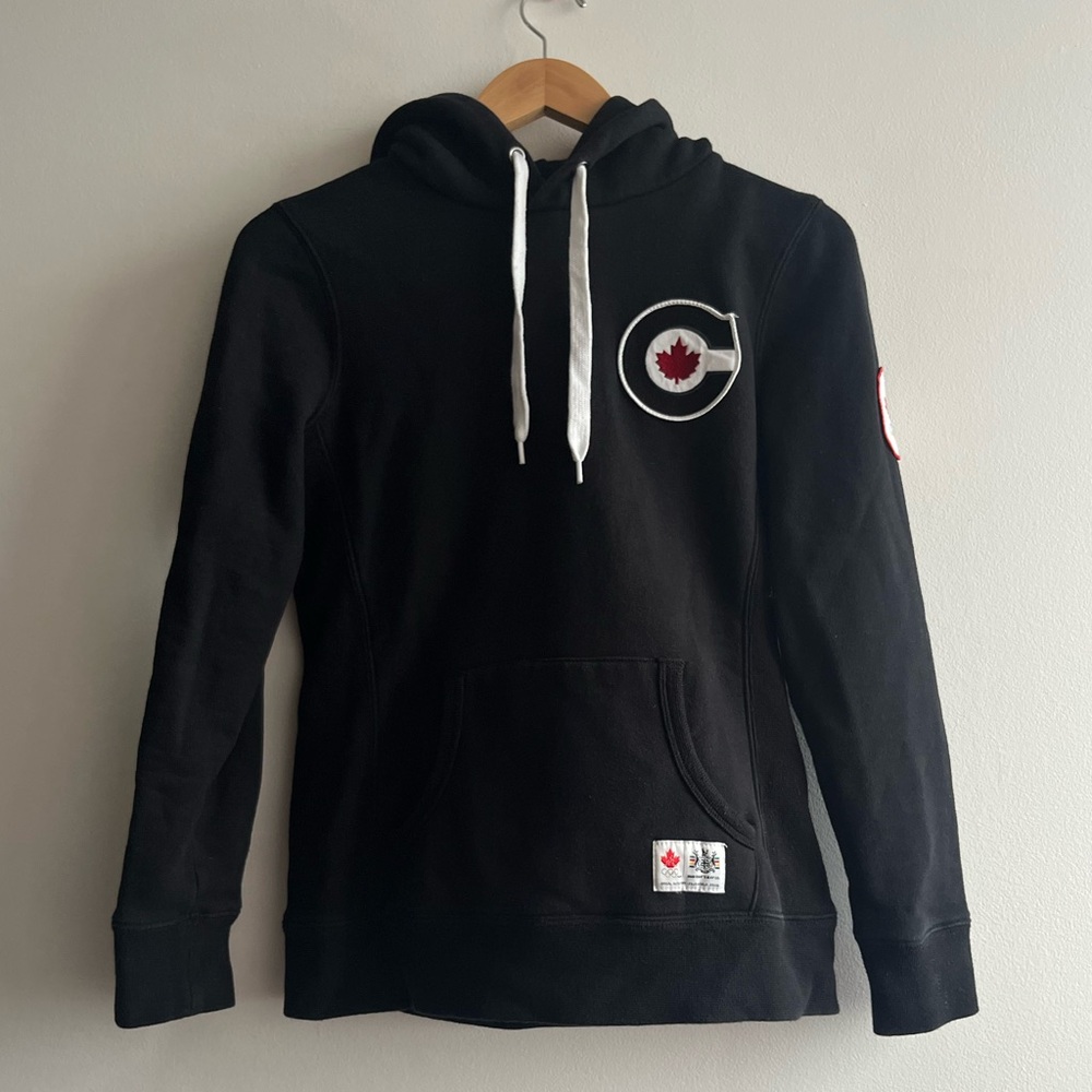 HBC Team Canada 2010 Winter Olympics Black Hoodie Women Size Small